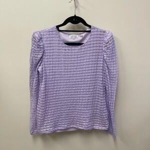 Calvin Klein Lilac Textured Long Sleeve Top